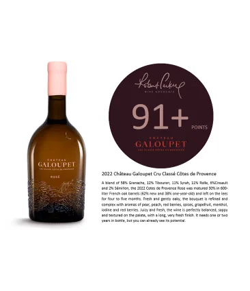 Bottle of rosé Château Galoupet Cru Classé Côte de Provence 2022