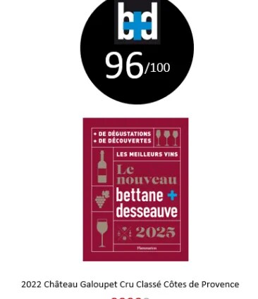 Bettane+Desseauve Château Galoupet Cru Classé 2022