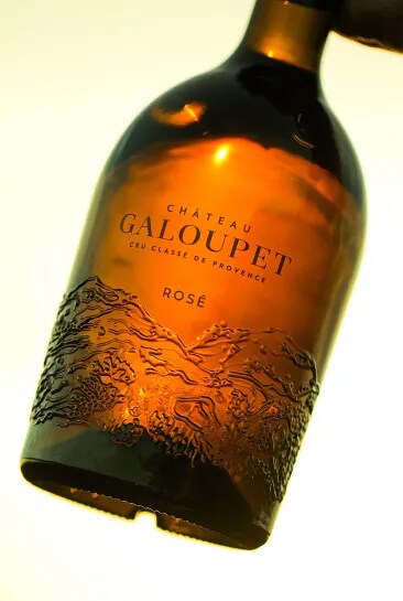 A bottle of Château Galoupet Cru Classé Rosé 