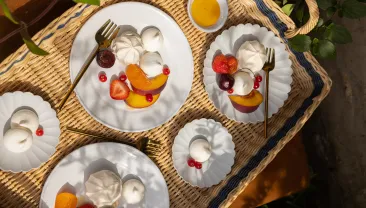 Meringue accord mets et rosés dessert
