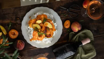 Pavlova accord mets et rosé